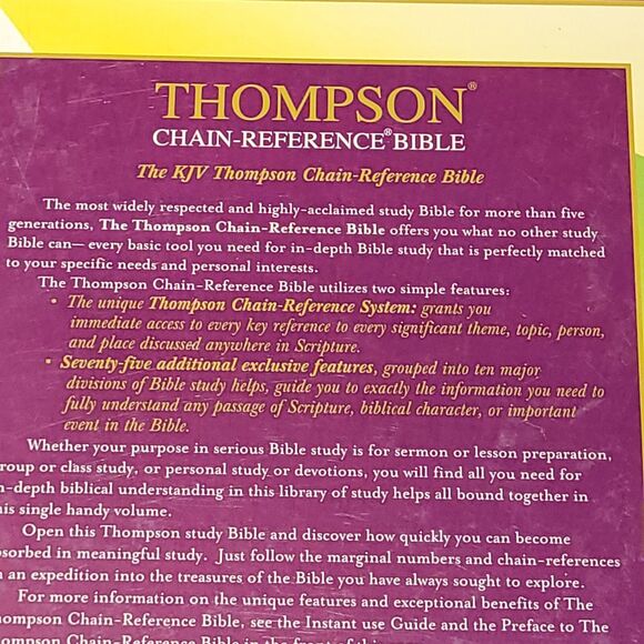 Thompson Chain Reference KJV Bible Kirkbride Style 513 Hardcover Red Letter VGUC - Picture 3 of 13